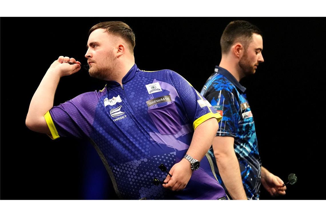 Große Rivalen: Luke Littler (vorn) und Luke Humphries. (Archivfoto)