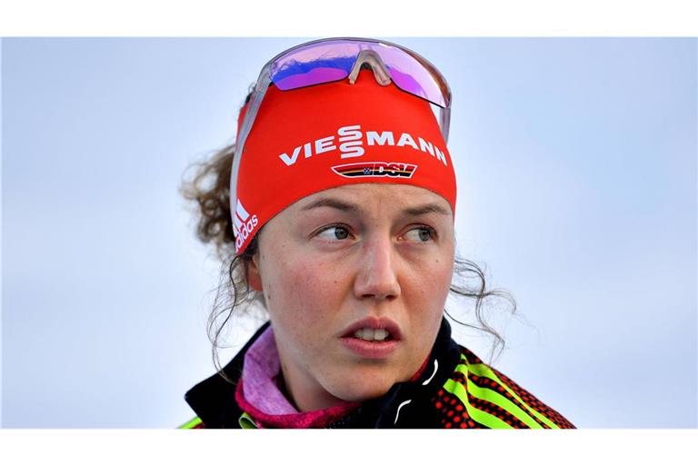 Große Sorgen um Ex-Biathletin Laura Dahlmeier (Archivbild).