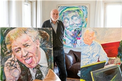 Großformatige Porträts von Politikern oder Vertretern der Finanzelite waren typisch für den Künstler Rainer Vogt. Archivbild: Alexander Becher