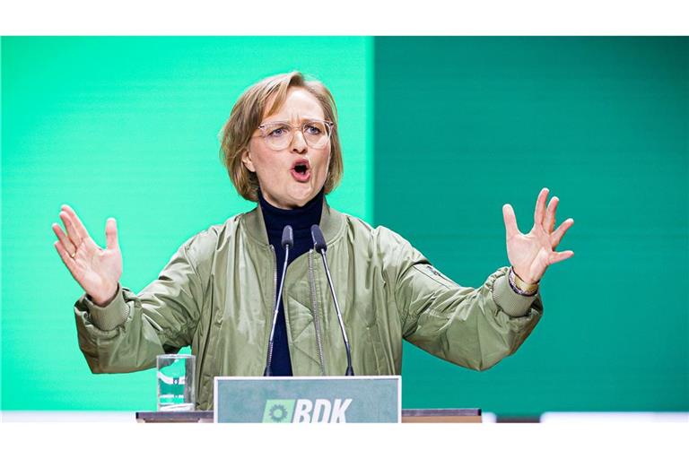 Grünen-Chefin Franziska Brantner wählte in Hannover ungewöhnlich deutliche Worte.