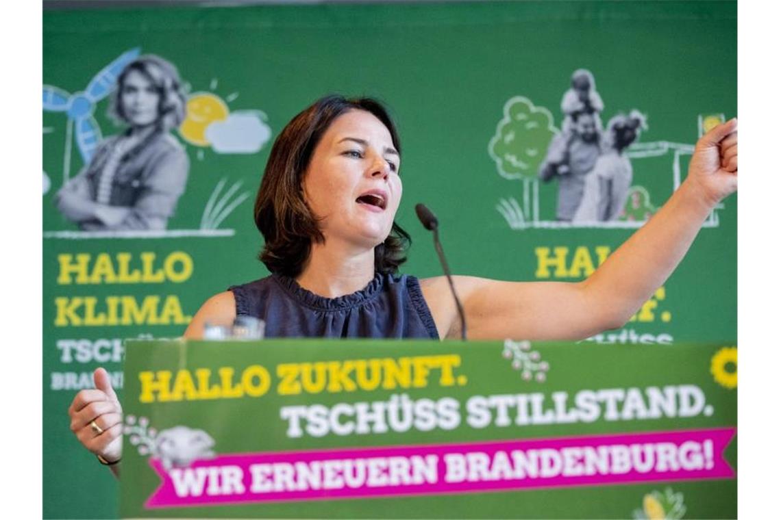 Wahlkampf-Endspurt in Sachsen und Brandenburg Grünen-Parteichefin Annalena Baerbock wird in Brandenburg zu einem Bürgergespräch erwartet. Foto: Christoph Soeder