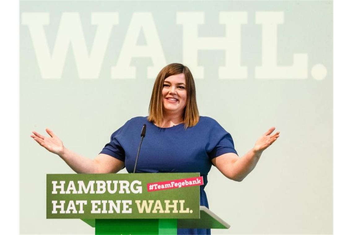 Grünen-Spitzenkandidatin Katharina Fegebank: „Grün-Rot ist eindeutig mein Favorit.“. Foto: Markus Scholz/dpa