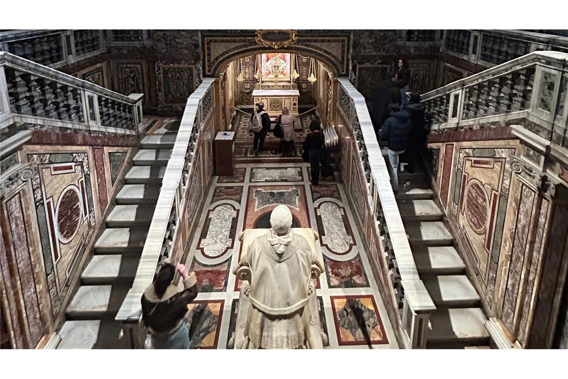 Die letzte Ruhestätte: Santa Maria Maggiore Gruft der Kirche Santa Maria Maggiore, in der Papst Franziskus begraben werden möchte. (Archivbild)