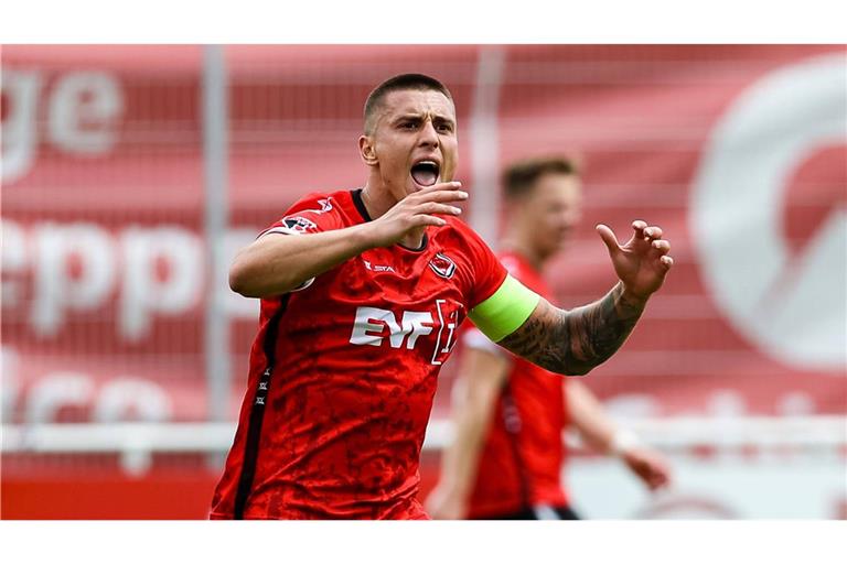 GSV-Kapitän Filip Milisic verlor mit seinem Team 1:4 gegen Türkspor Neckarsulm und flog mit Gelb-Rot vom Platz.
