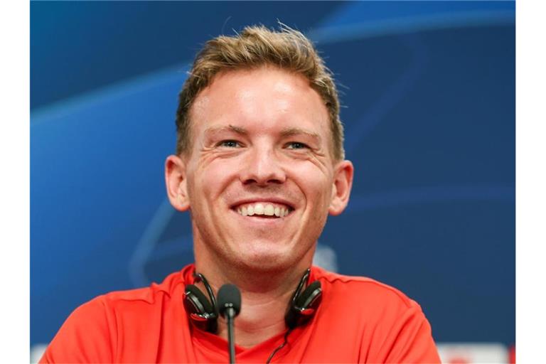 Gut gelaunt: Leipzig-Coach Julian Nagelsmann. Foto: Jan Woitas/dpa-Zentralbild/dpa