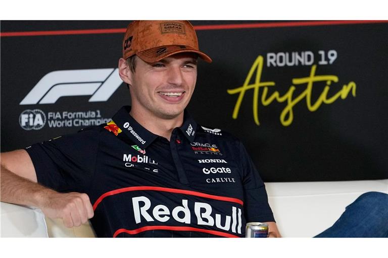 Gute Laune beim viermaligen Weltmeister Max Verstappen.