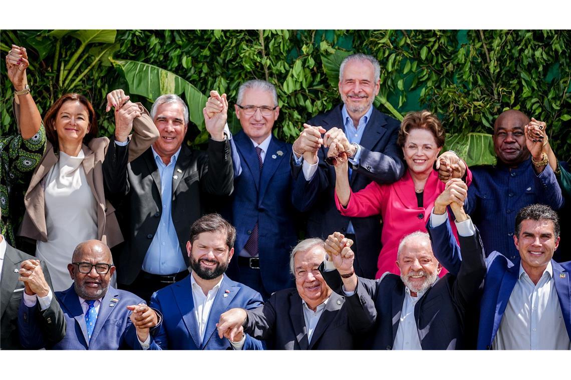 Gute Laune schon vor dem offiziellen Start: Lula und der UN-Chef.