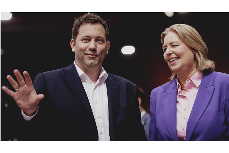 Haben immer das große Ganze und die Zukunft Deutschlands und der Welt im Blick: die SPD-Vorsitzenden Lars Klingbeil und Bärbel Bas.