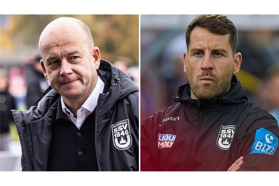Haben keine Zukunft beim SSV: Geschäftsführer Markus Thiele (L) sowie Trainer Moritz Glasbrenner.