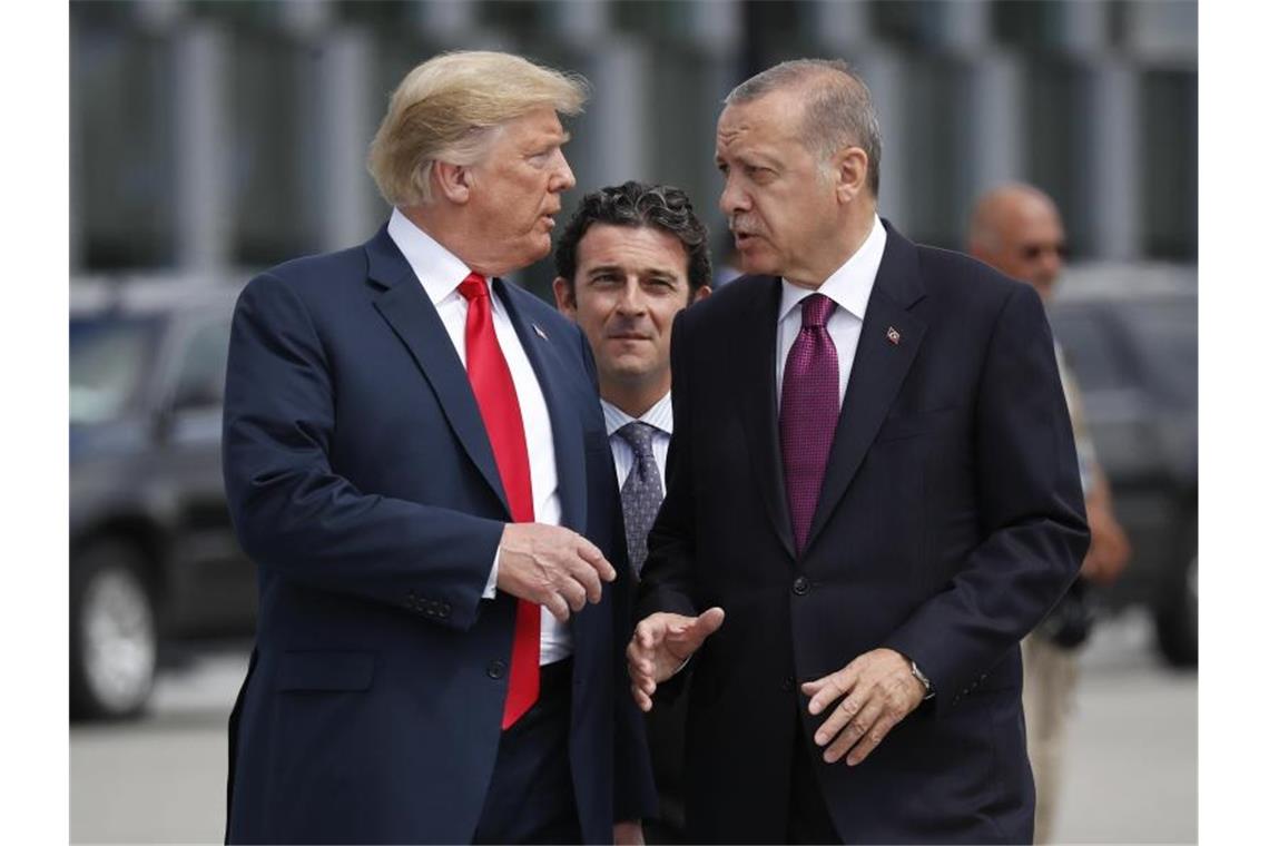 Haben zahlreiche Streitpunkte zu besprechen: US-Präsident Donald Trump (l) und sein türkischer Kollege Recep Tayyip Erdogan. Foto: Pablo Martinez Monsivais/AP/dpa