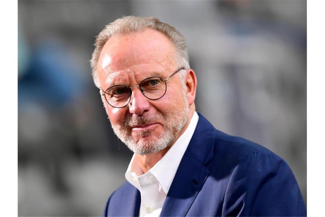 Fußball-WM 2022: Rummenigge gegen Boykott in Katar Hält nichts von einem WM-Boykott: Bayern-Boss Karl-Heinz Rummenigge. Foto: Robert Michael/dpa-Zentralbild/Pool/dpa