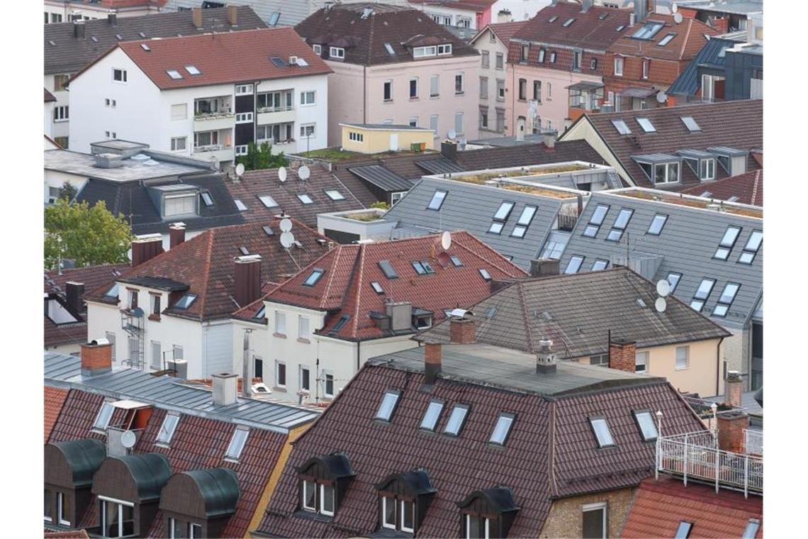 Häuser im Westen der Stadt. Foto: Sebastian Gollnow/Archivbild