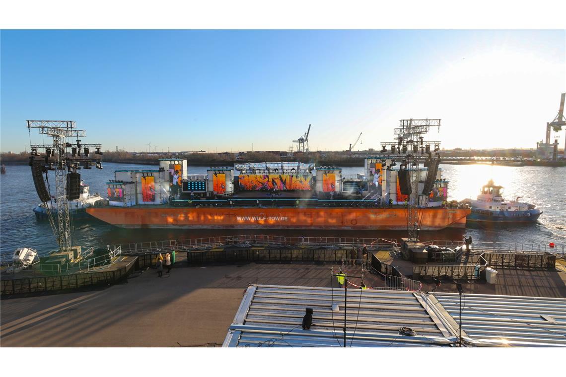 Hamburg bereitet sich auf die ZDF-Silvestershow vor.