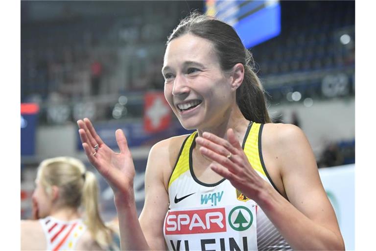Hanna Klein aus Tübingen nach einem Rennen. Foto: Adam Warzawa/PAP/dpa/Archiv