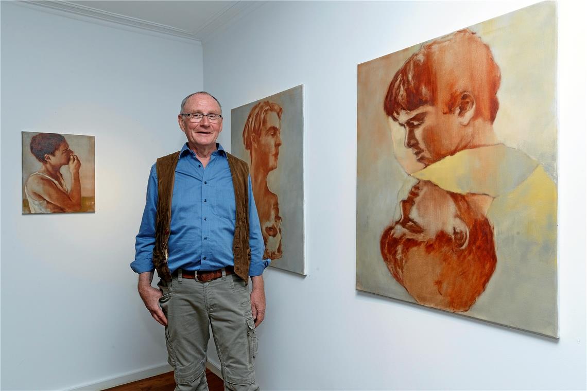 Neue Ausstellung: Beziehungen zwischen Menschen als Thema Hans Gunsch spielt auch mit Spiegelungen und Doppelungen. Foto: J. Fielder