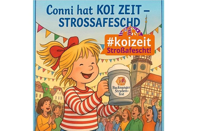 Hans Keller hat Kinderbuchheldin Conni aufs Straßenfest geschickt.