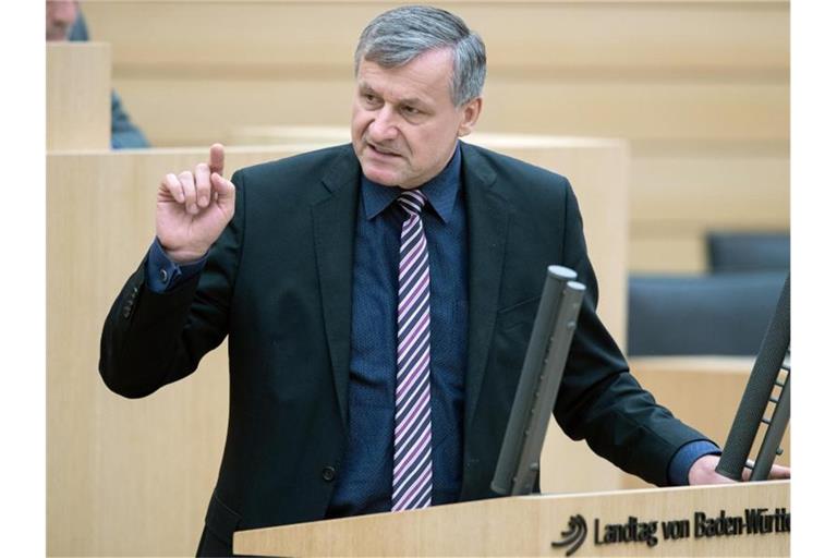 Hans-Ulrich Rülke spricht im Landtag von Baden-Württemberg. Foto: Tom Weller/dpa