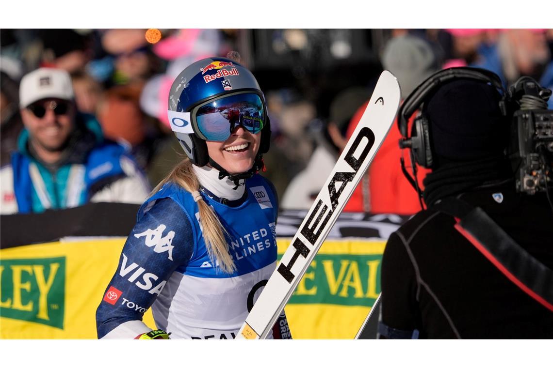 Titan im Knie, Siege im Kopf: Vonns wundersames Ski-Comeback Happy und angriffslustig: Lindsey Vonn.