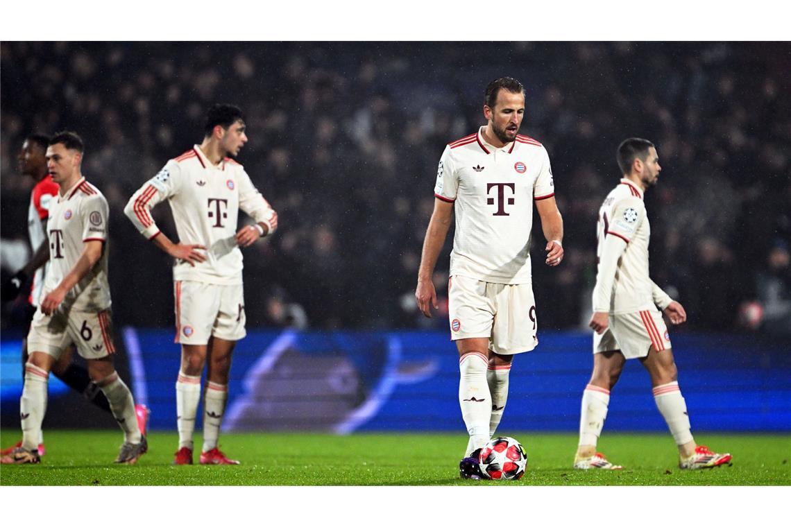 Mittelmaß in Europa: Bayern vor Extrarunde Harry Kane blieb auch in Rotterdam ohne Treffer aus dem Spiel heraus.