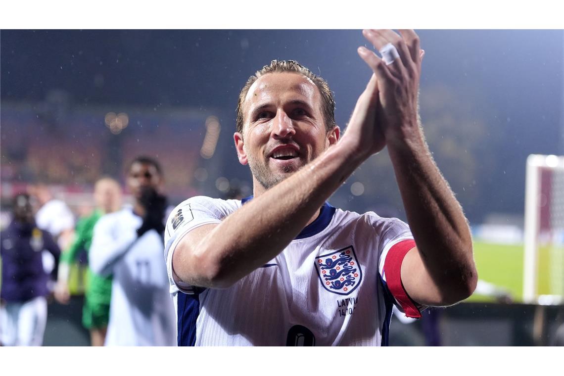 "Tuch down" - Tuchel lässt England nach WM-Ticket träumen Harry Kane erzielte zwei Tore in Riga.