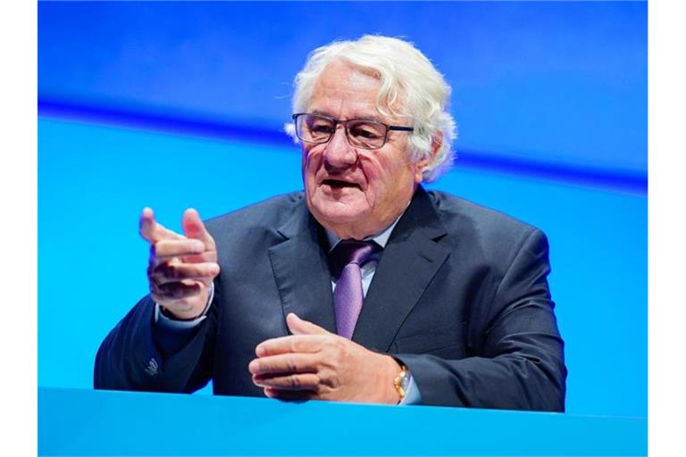Hasso Plattner, Vorsitzender des Aufsichtsrats beim Softwarekonzern SAP, bei der Hauptversammlung. Foto: Uwe Anspach