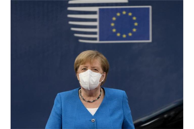 Hat auf dem EU-Sondergipfel zur Bewältigung der Corona-Wirtschaftskrise hart verhandelt: Bundeskanzlerin Angela Merkel. Foto: -/EU/XinHua/dpa