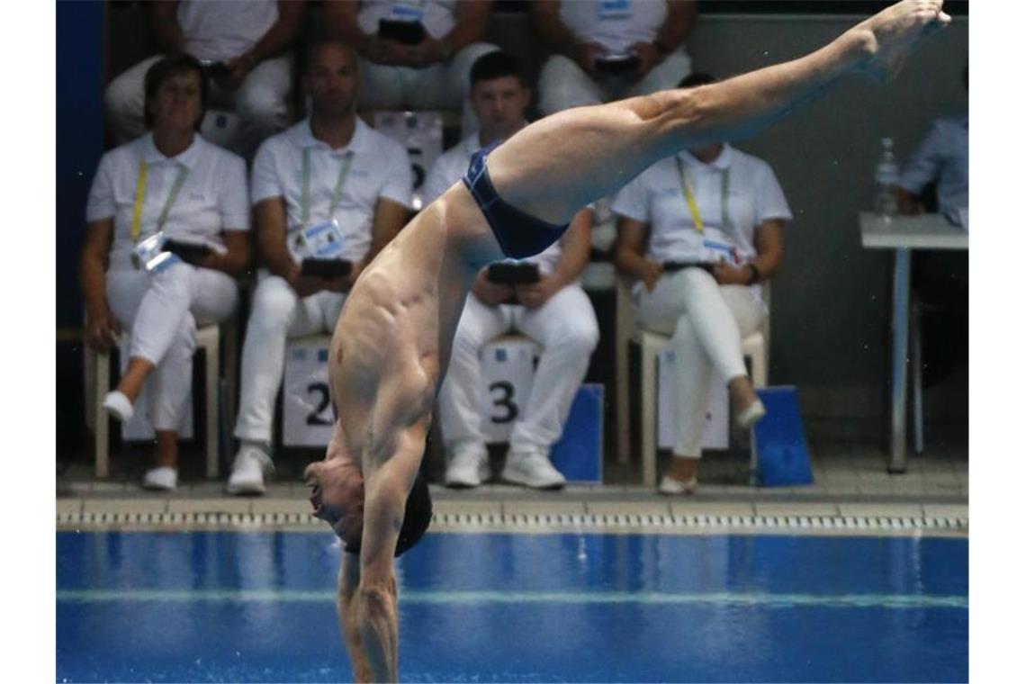 Hausding holt in Kiew EM-Titel Nummer 15: „Nerven aus Stahl“ Hat bei der EM Gold im Kunstspringen vom Ein-Meter-Brett geholt: Patrick Hausding. Foto: Efrem Lukatsky/AP