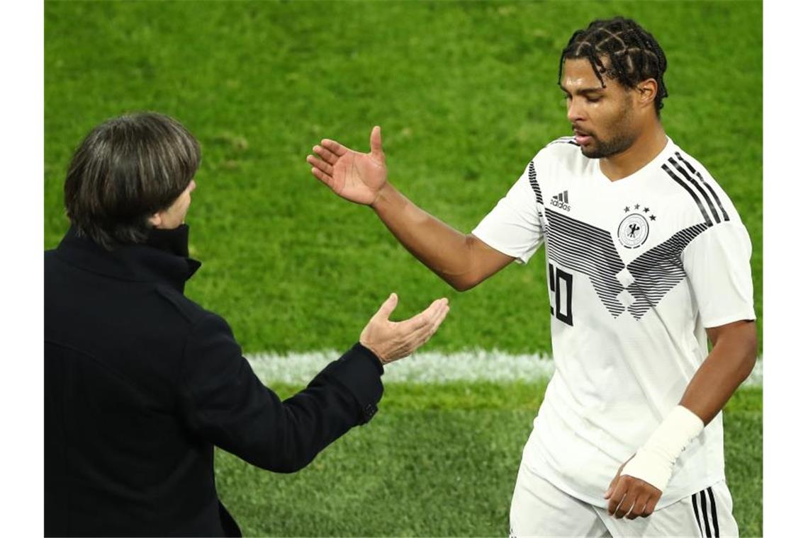 Hat bei der Nationalmannschaft oft Grund zum Jubel: Serge Gnabry. Foto: Christian Charisius/dpa