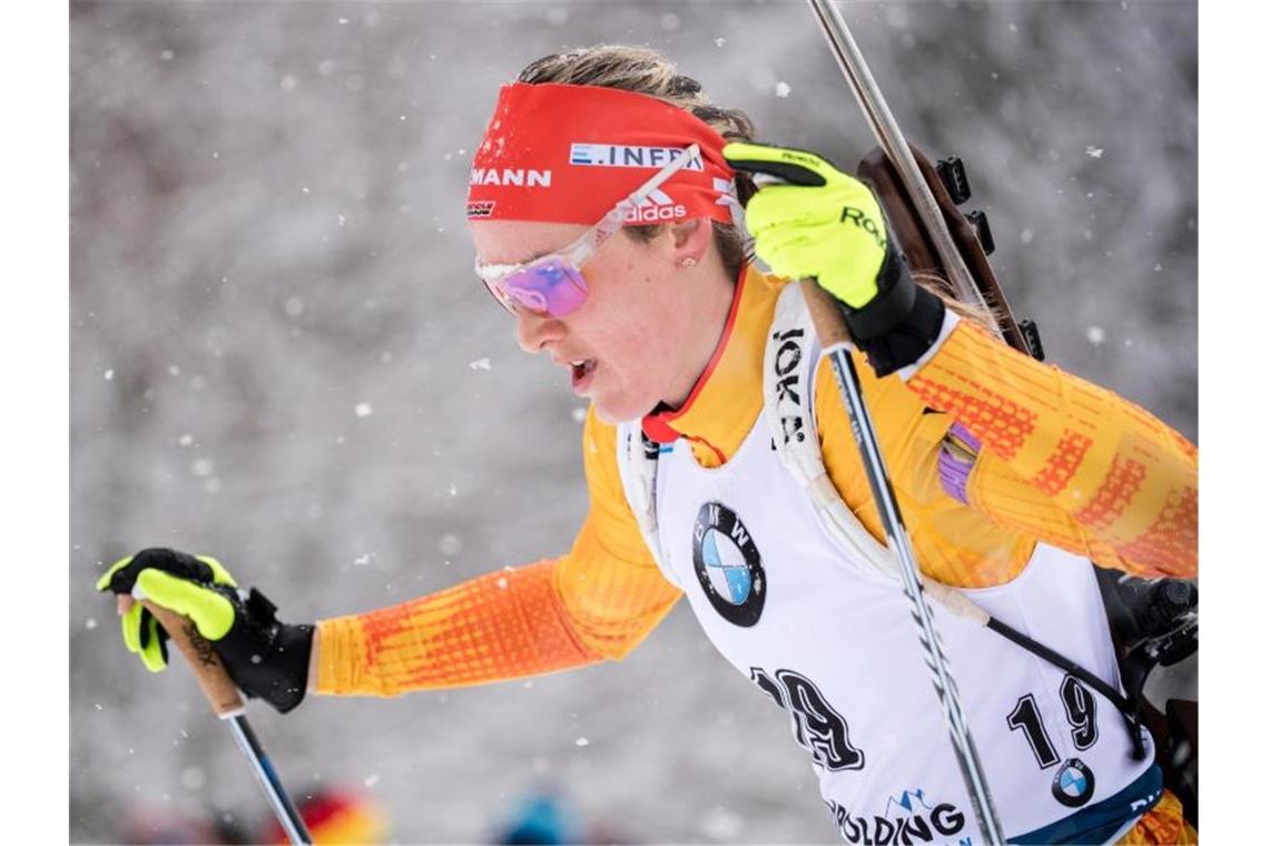 Biathlon-WM: Herrmann, Peiffer und Doll die Hoffnungsträger Hat bei der WM realistische Chancen aufs Podest: Denise Herrmann. Foto: Matthias Balk/dpa