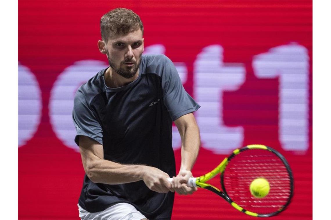 Kölner Lokalmatador Otte: Vom Konzertbesucher zum Sieger Hat beim Turnier in Köln Jan-Lennard Struff besiegt: Oscar Otte in Aktion. Foto: Marius Becker/dpa