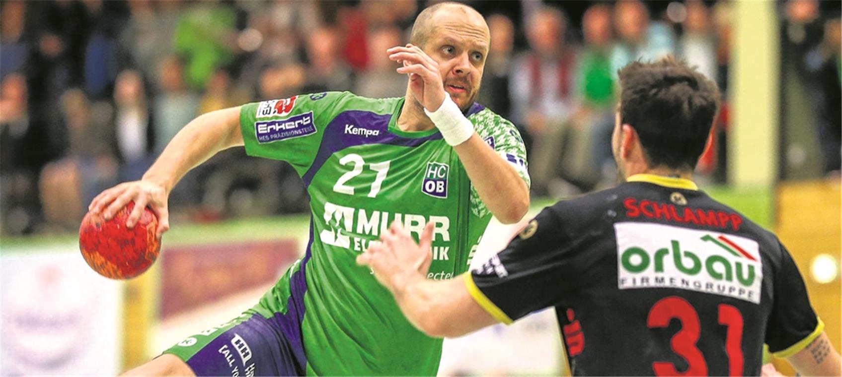 Erneut wartet ein Seriensieger Hat die Rückkehr ins HCOB-Team und zu seinem Ex-Verein im Blick: Evgeni Prasolov, der mit dem HCOB in Pforzheim gastiert. Foto: A. Becher
