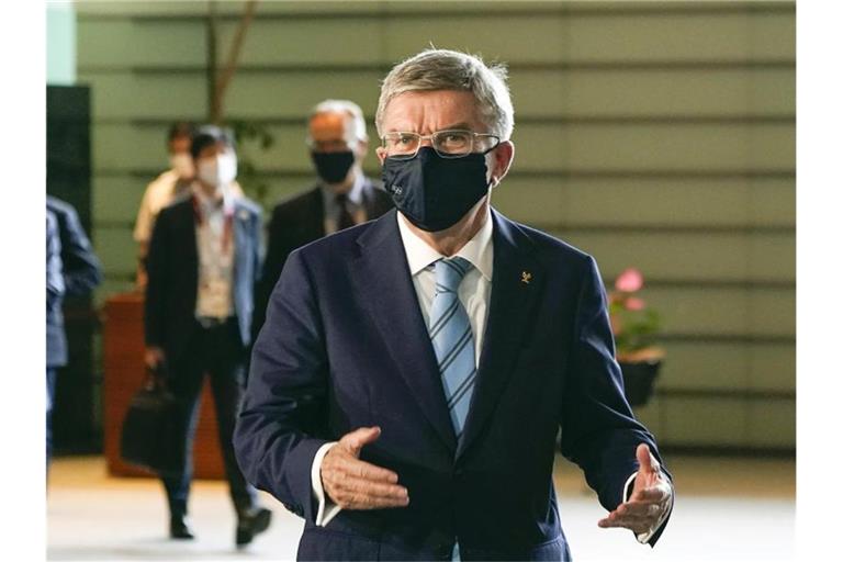 Hat eine Absage der Olympischen Spiele in Tokio nie wirklich in Betracht gezogen: IOC-Chef Thomas Bach. Foto: Kimimasa Mayama/Pool European Pressphoto Agency/AP/dpa