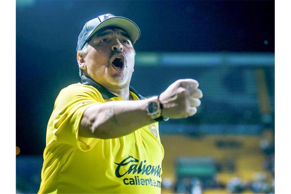 Diego Maradona nicht mehr Trainer bei Dorados de Sinaloa Hat erneut gesundheitliche Probleme: Diego Maradona. Foto: Rashide Frias