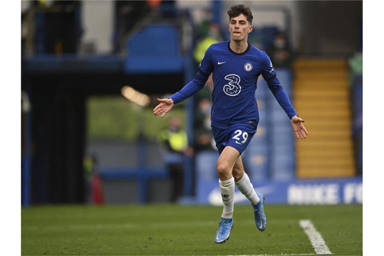 Hat für den FC Chelsea das Tor zum 2:0 gegen Fulham erzielt: Kai Havertz. Foto: Justin Setterfield/Pool Getty/AP/dpa