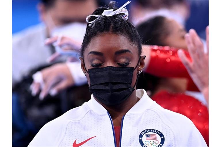 Hat ihren Start im Einzel-Mehrkampf abgesagt: Turn-Superstar Simone Biles. Foto: Marijan Murat/dpa