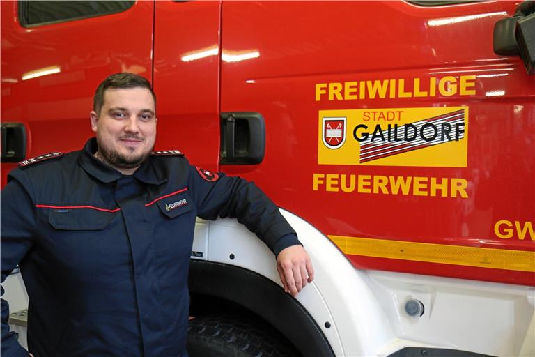 Hat in Gaildorf große Herausforderungen angenommen: Stadtbrandmeister Florian Schürl. Foto: K. Oßwald