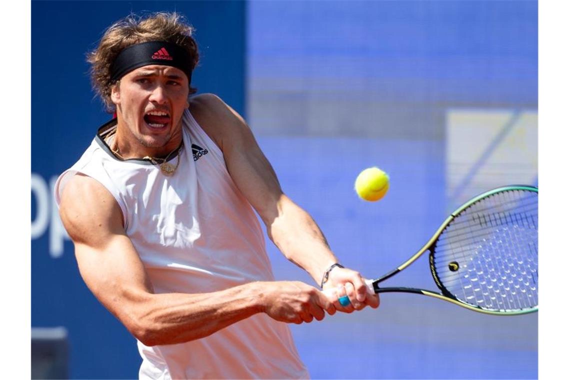 Hat in München das Viertelfinale erreicht: Alexander Zverev in Aktion. Foto: Sven Hoppe/dpa