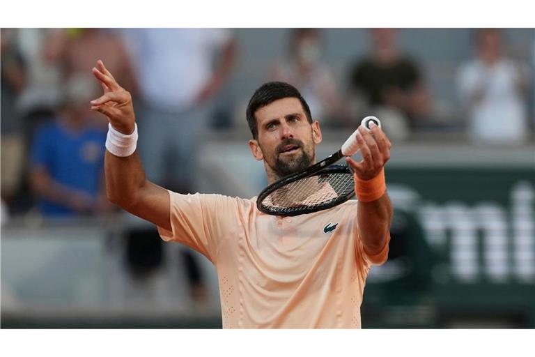Hat in Paris sichtlich gute Laune: Novak Djokovic.