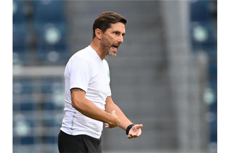 Hat in seinem ersten Jahr als Bundesliga-Coach nur ein Ziel mit der SpVgg Greuther Fürth: Stefan Leitl. Foto: Soeren Stache/dpa-Zentralbild/dpa
