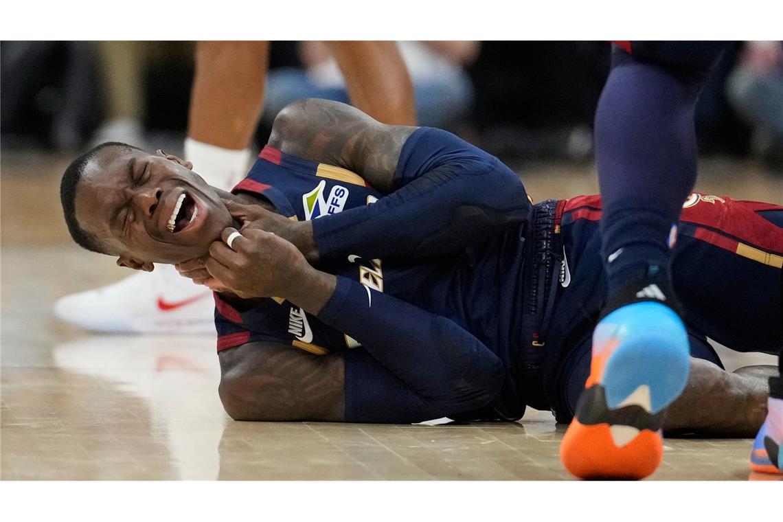Hat in seiner Serie hart zu kämpfen: Dennis Schröder und die Cleveland Cavaliers verkürzen gegen Detroit.