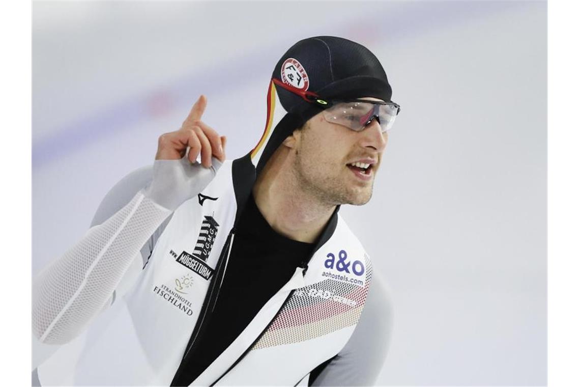 Der Coup des Dufter: EM-Bronze nach Ausbootung des Trainers Hat mit EM-Bronze erstmals eine Medaille bei einer internationalen Meisterschaft gewonnen: Joel Dufter. Foto: Peter Dejong/AP/dpa