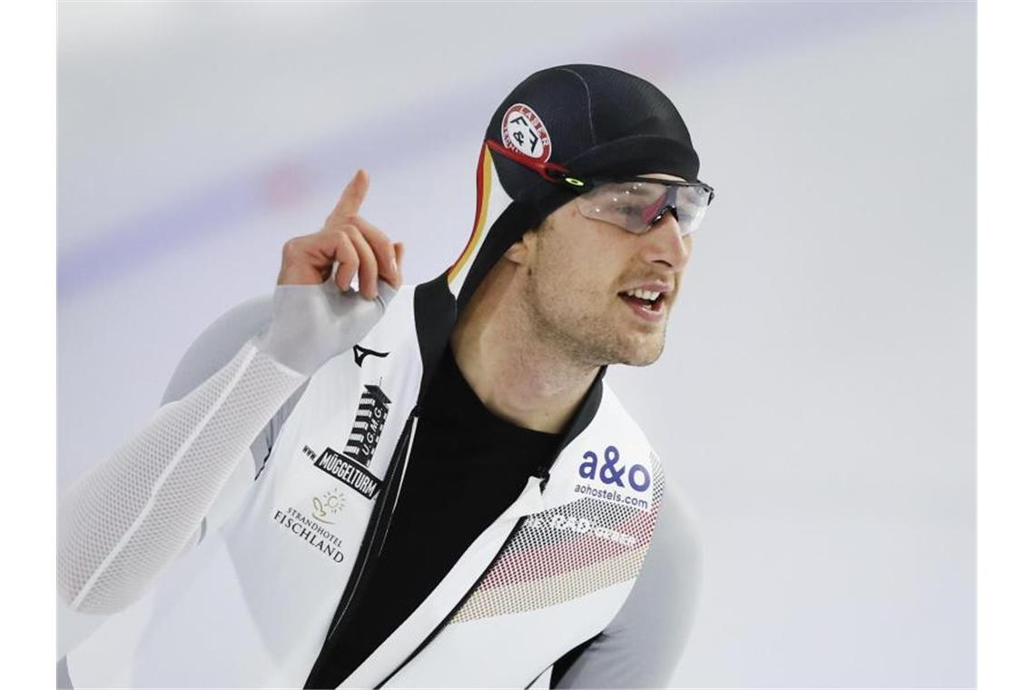 Hat mit EM-Bronze erstmals eine Medaille bei einer internationalen Meisterschaft gewonnen: Joel Dufter. Foto: Peter Dejong/AP/dpa