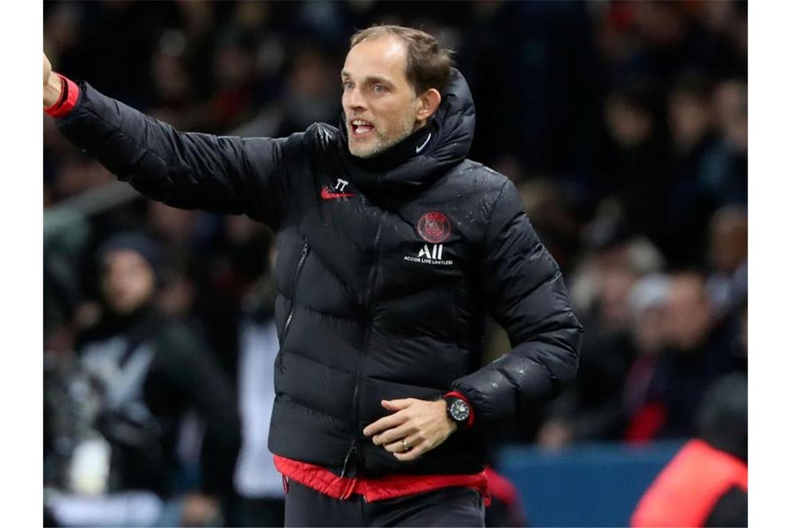 Tuchel: Herzlich und französisch gegen die Skepsis Hat mit Paris seinen Ex-Club BVB vor der Brust: PSG-Coach Thomas Tuchel. Foto: Thibault Camus/AP/dpa