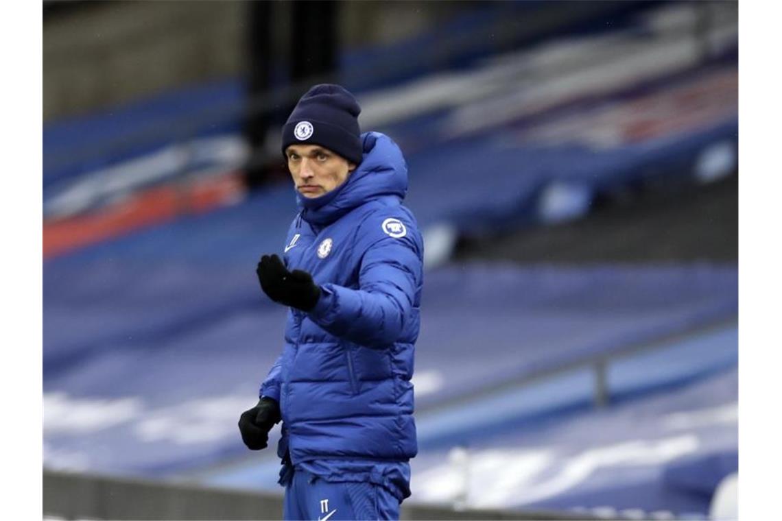 Hat nach dem 2:0 im Hinspiel guten Aussichten mit dem FC Chelsea gegen Porto das Halbfinale zu erreichen: Trainer Thomas Tuchel. Foto: Peter Cziborra/POOL Reuters/AP/dpa