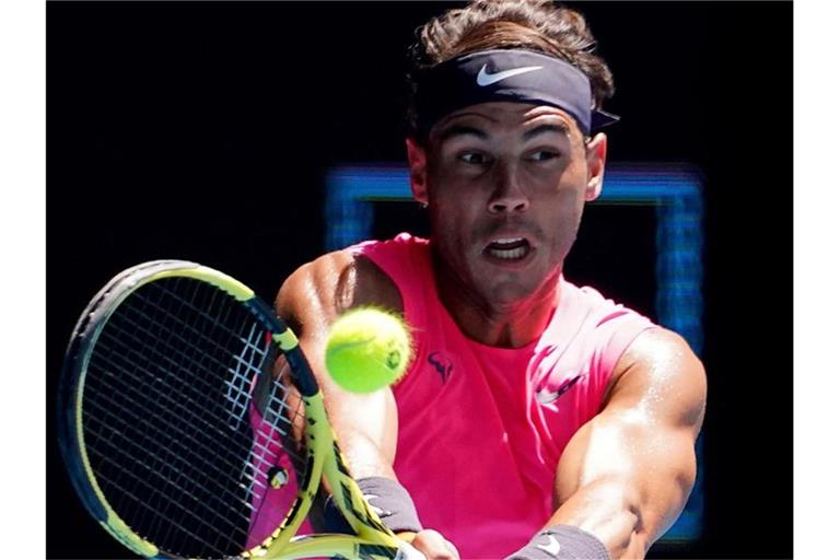 Hat seinen Auftakt bei den Australian Open souverän absolviert: Rafael Nadal. Foto: Scott Barbour/AAP/dpa