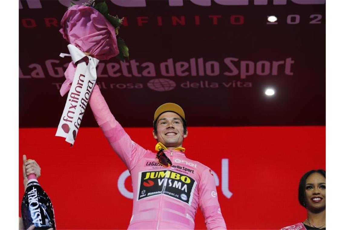 Hat sich bei der ersten Giro-Etappe das Rosa Trikot geholt: Der Slowene Primoz Roglic. Foto: Yuzuru Sunada/BELGA