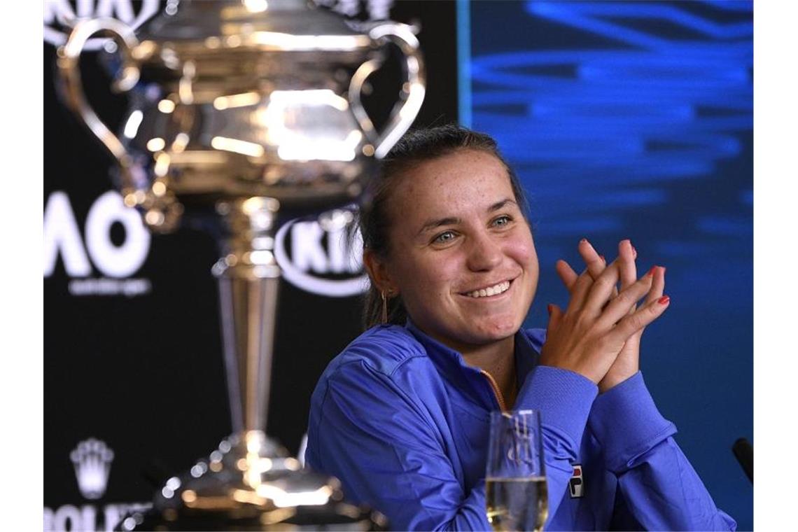 Hat sich einen Traum erfüllt: Sofia Kenin, Australian-Open-Siegerin. Foto: Andy Brownbill/AP/dpa