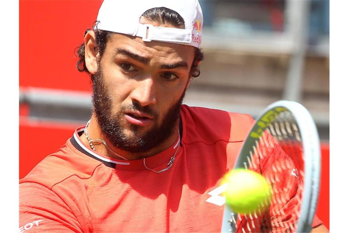 Hat sich gegen den Spanier Roberto Bautista Agut durchgesetzt: Matteo Berrettini aus Italien. Foto: Wolfgang Kumm/dpa