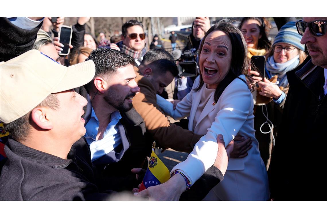 Hat Trump im Weißen Haus getroffen: die venezolanische Oppositionsführerin María Corina Machado.