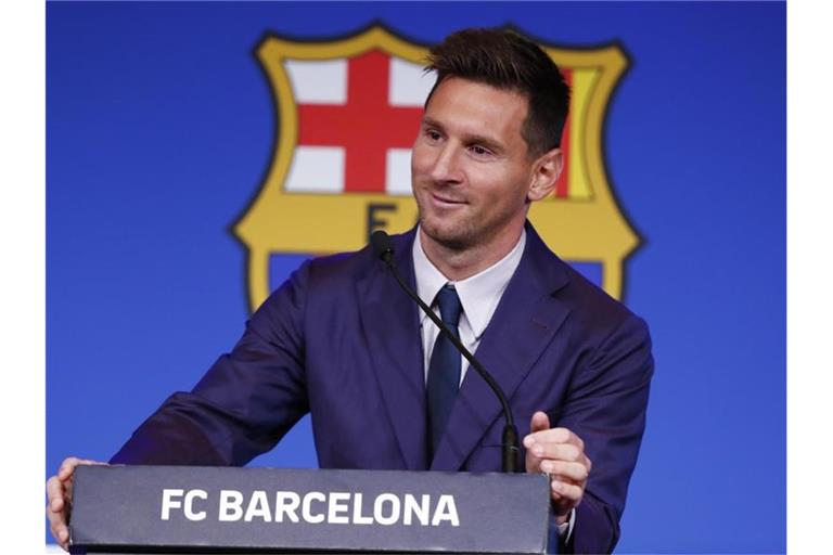Hatte bei seinem Abschied vom FC Barcelona den französischen Club Paris Saint-Germain als ein mögliches Ziel bezeichnet: Lionel Messi. Foto: Joan Monfort/AP/dpa